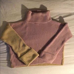 Cozy Missguided color blocked two tone sweater
